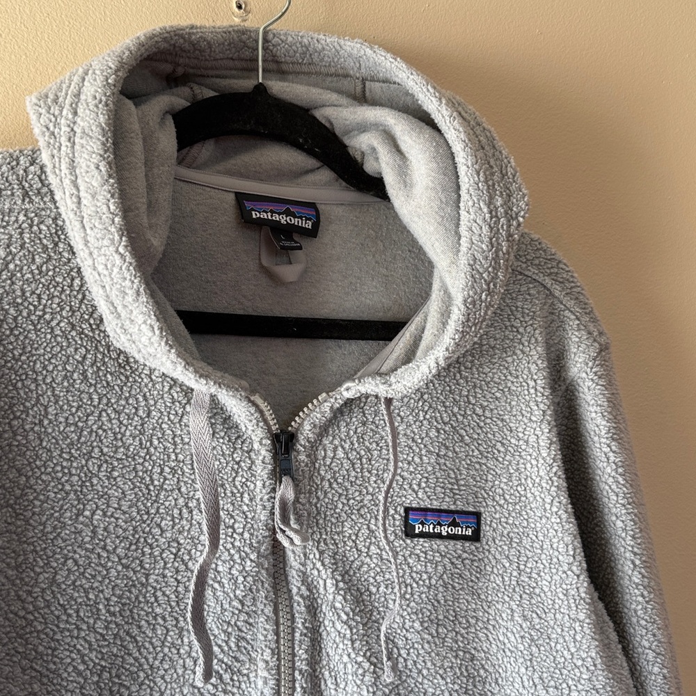 Patagonia Women's Shearling Hoody - Salt Grey - Large - Picture 3 of 6